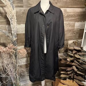 Ultex Design leopard lined 3/4 length raincoat